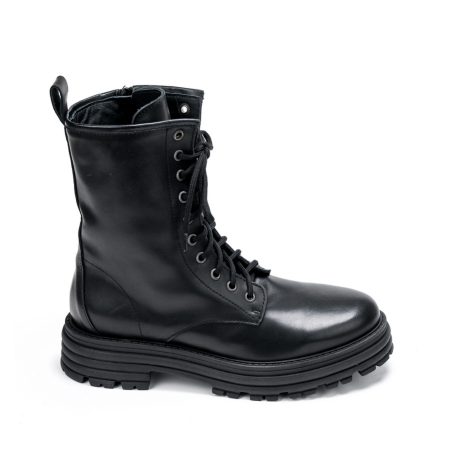 Alternative view of Ženske kožne plitke čizme Roberto-Serpentini-E3363 crne ravne